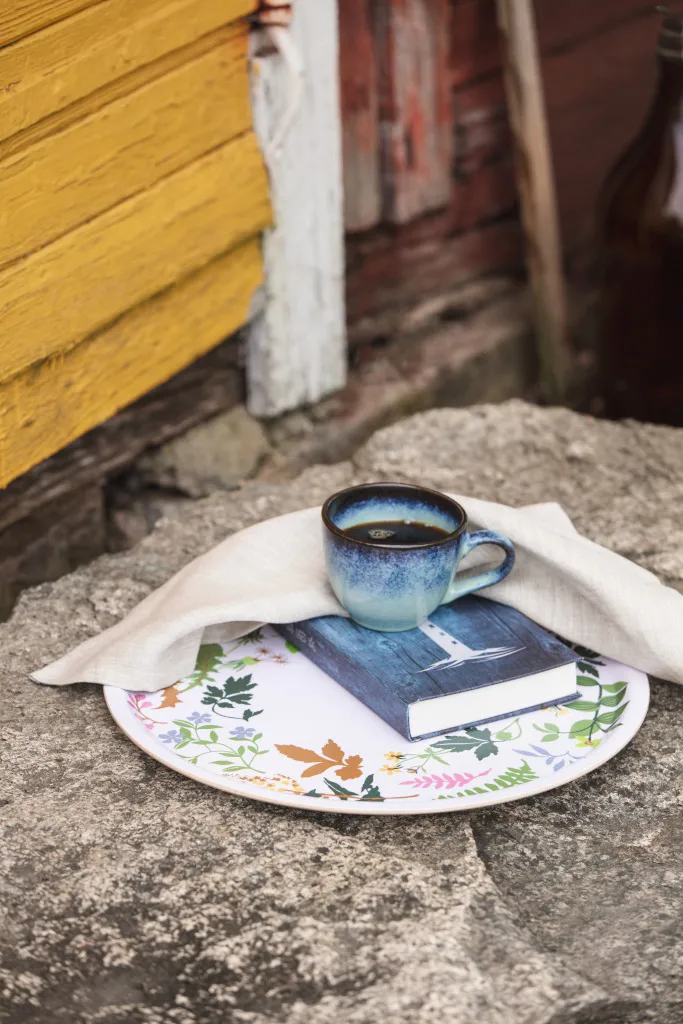 Plateau Ängsö Ø38 cm, Multi-beige Almedahls