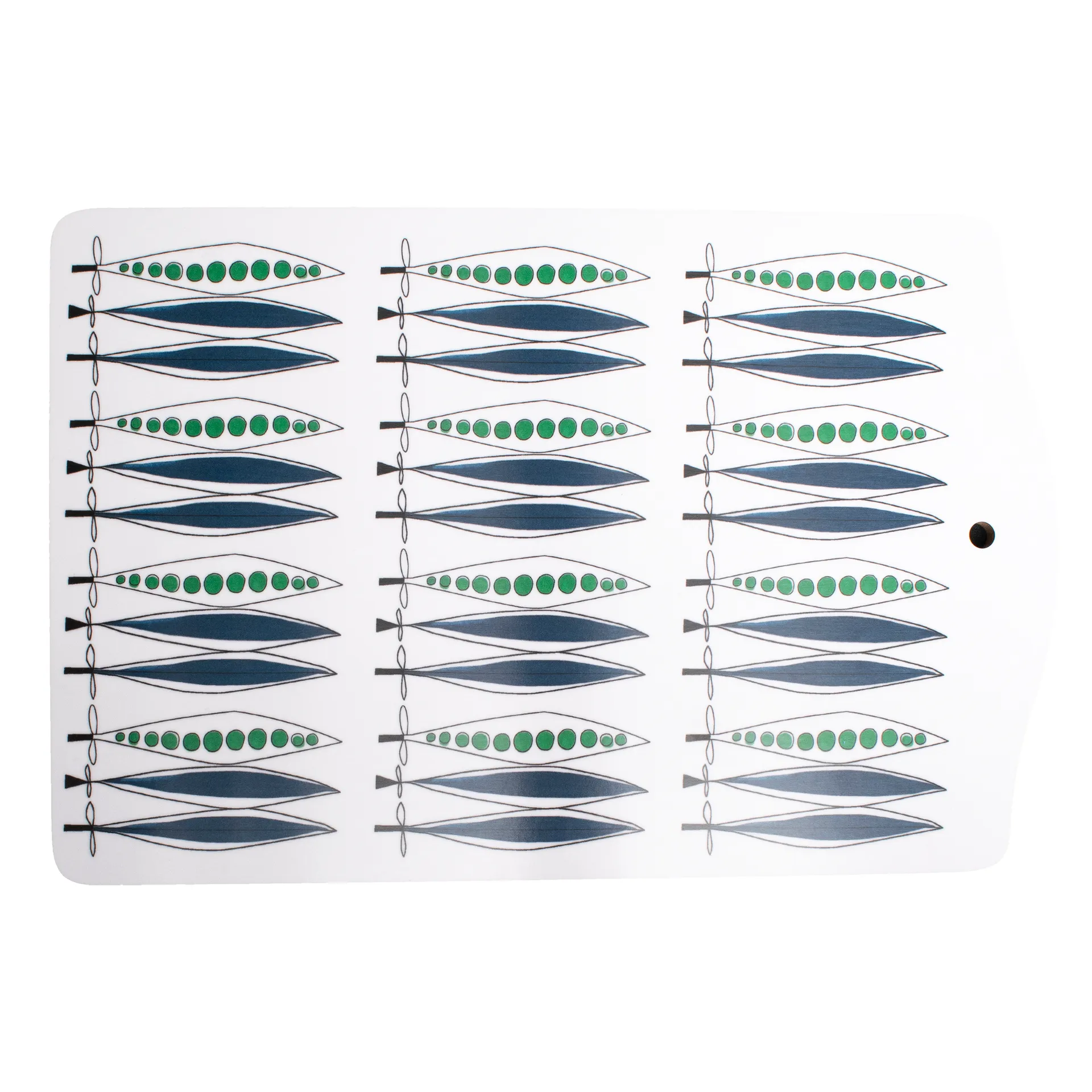 Plateau de service Picknickpois 20 x 30cm, Bleu-multi Almedahls