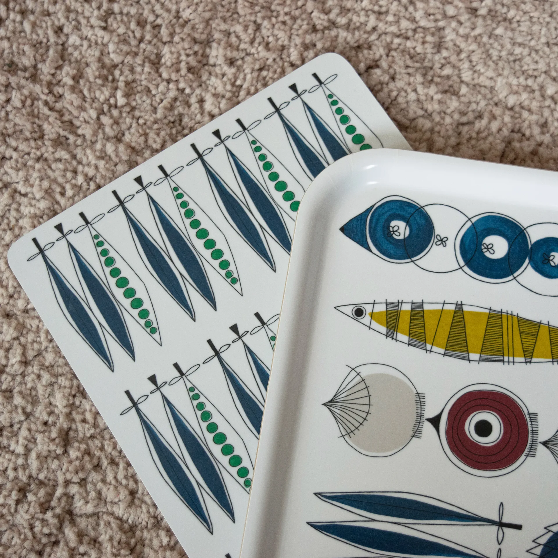 Plateau de service Picknickpois 20 x 30cm, Bleu-multi Almedahls