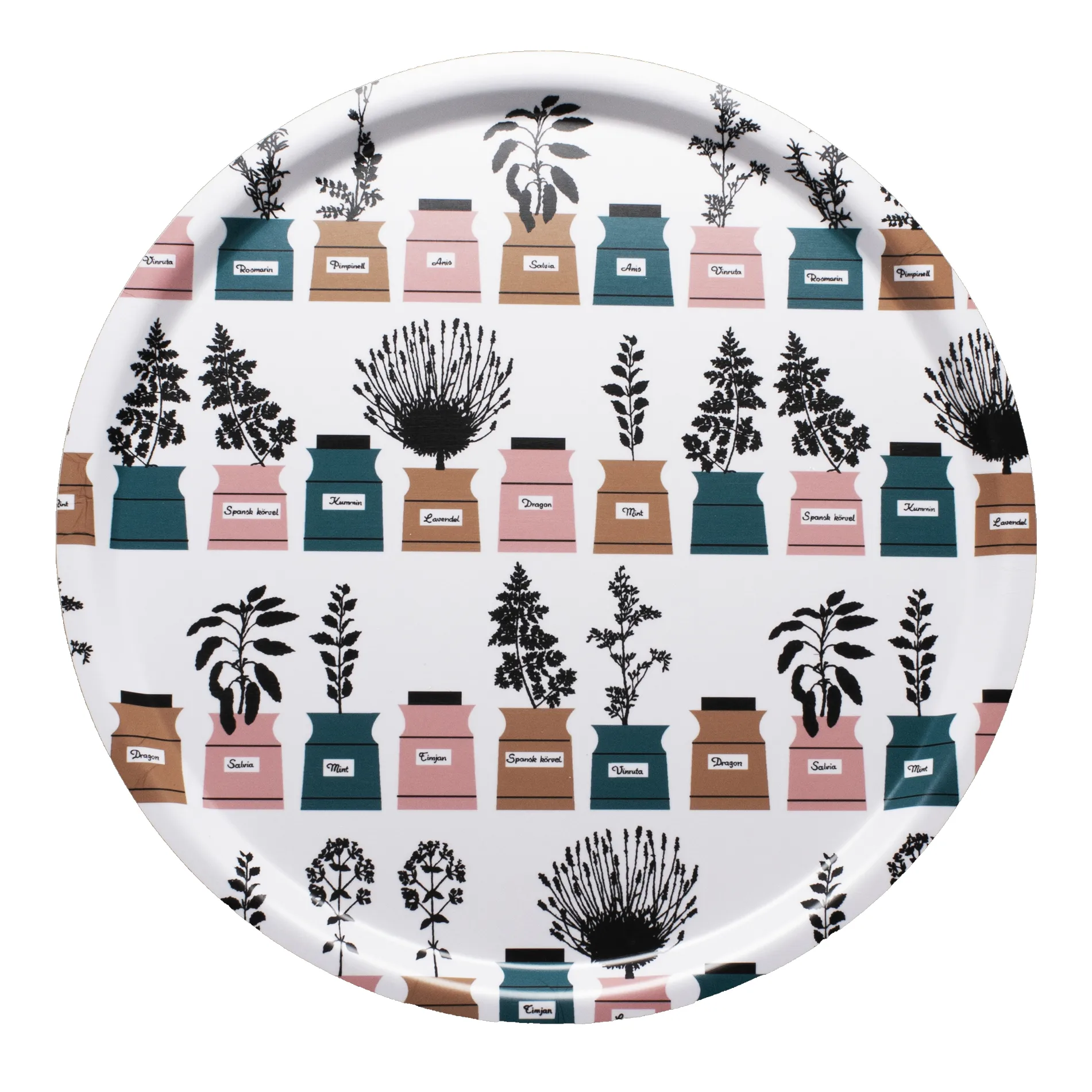 Plateau épices Persons Ø38 cm, Rose-gris Almedahls