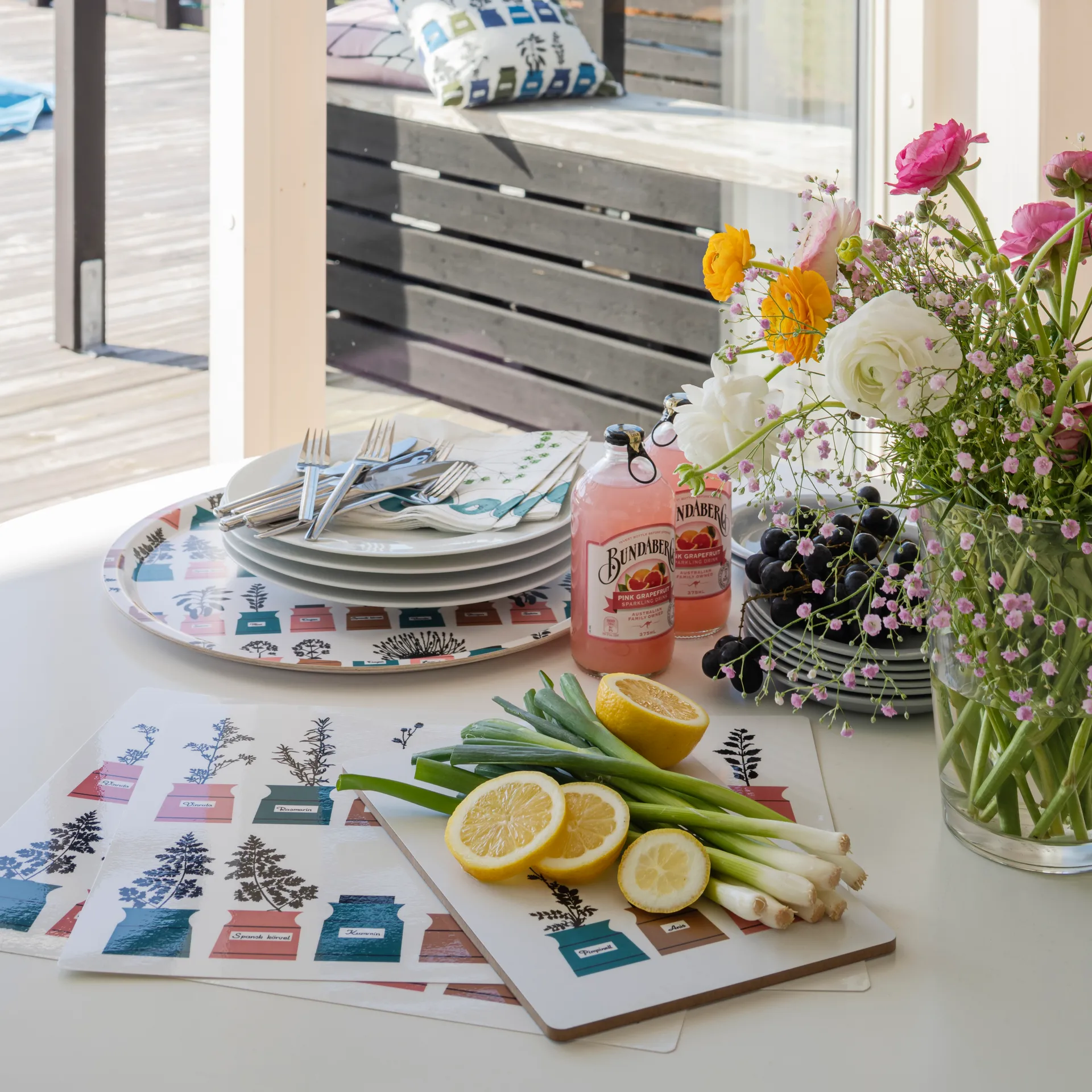 Plateau épices Persons Ø38 cm, Rose-gris Almedahls