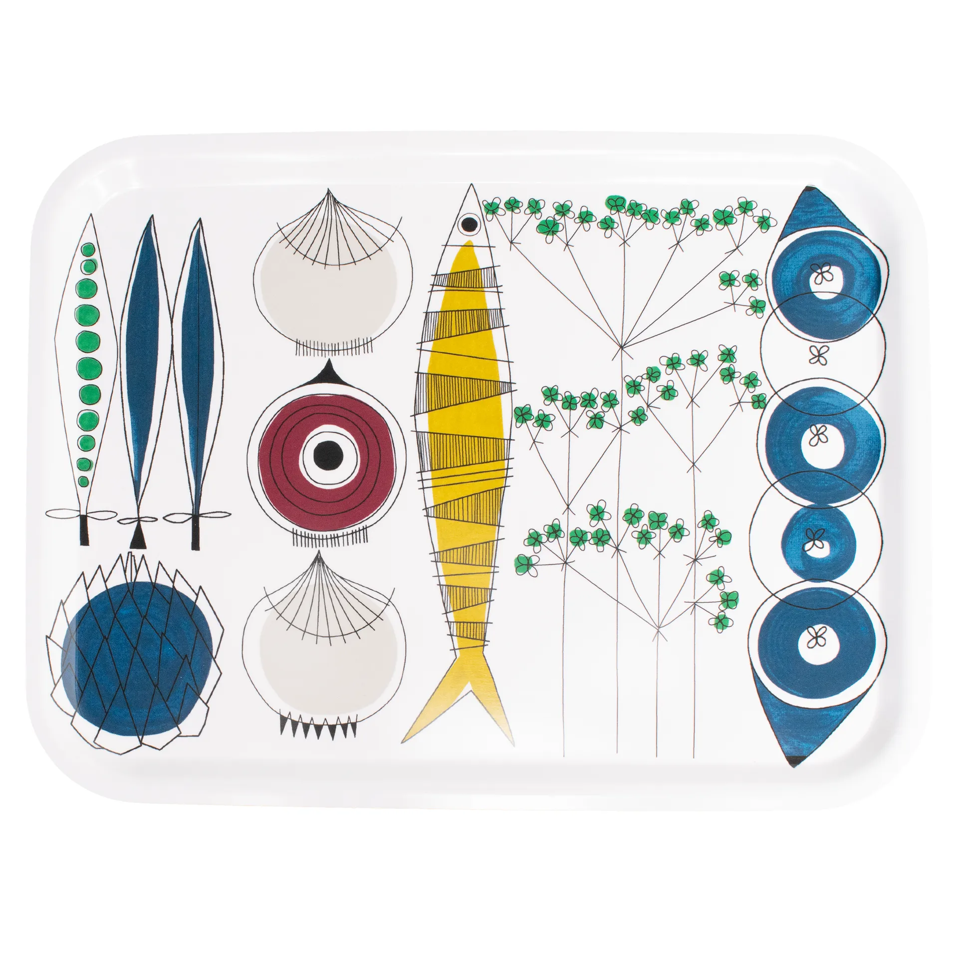 Plateau Picknick 20 x 27cm, Bleu-multi Almedahls