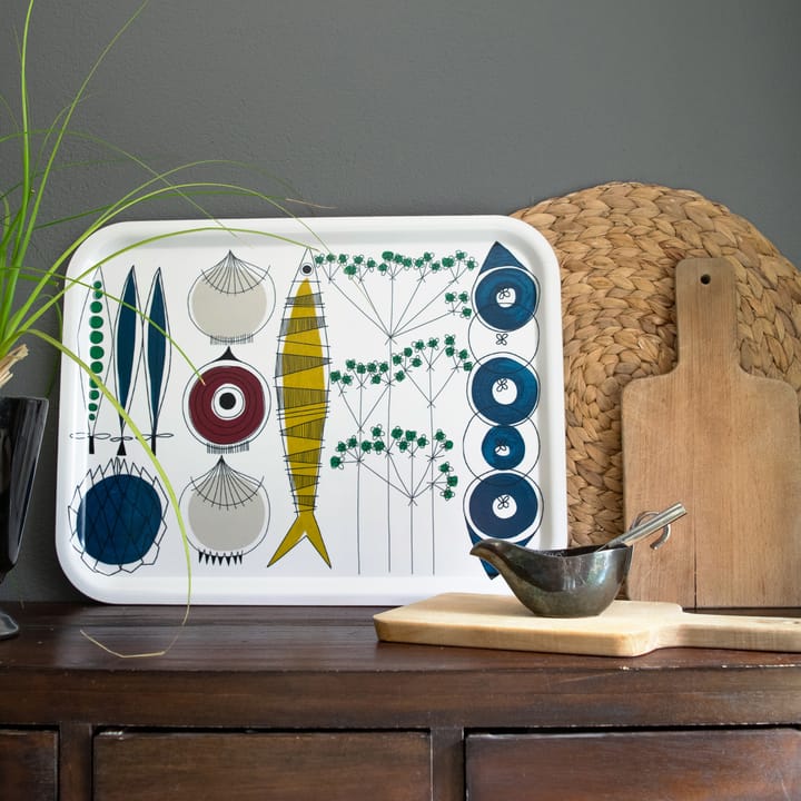 Plateau Picknick 20 x 27cm, Bleu-multi Almedahls