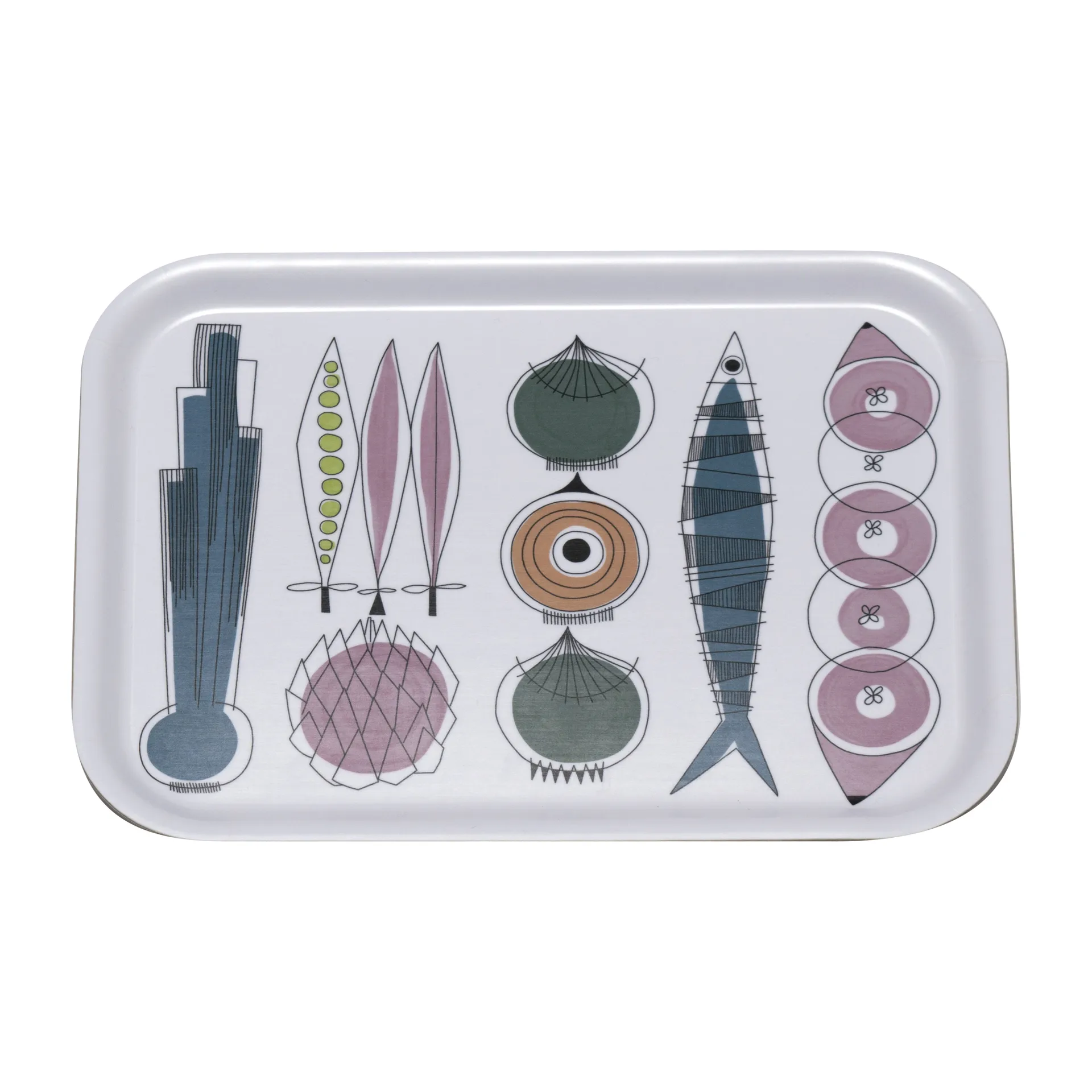 Plateau Picknick 20 x 27cm, Rose bleu-multi Almedahls