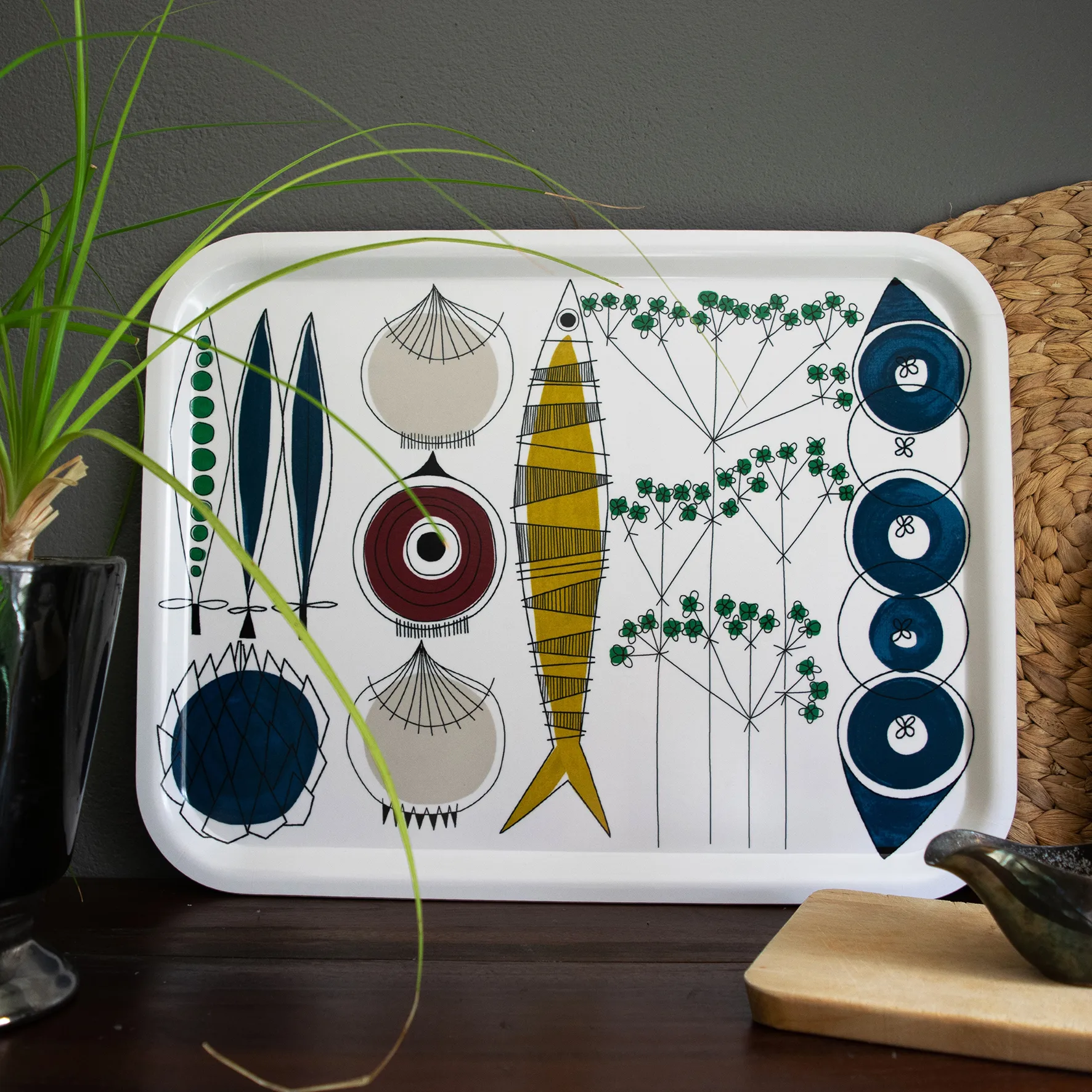 Plateau Picknick 33x43cm, Bleu-multi Almedahls