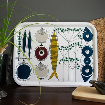 Plateau Picknick 33x43cm - Bleu-multi - Almedahls