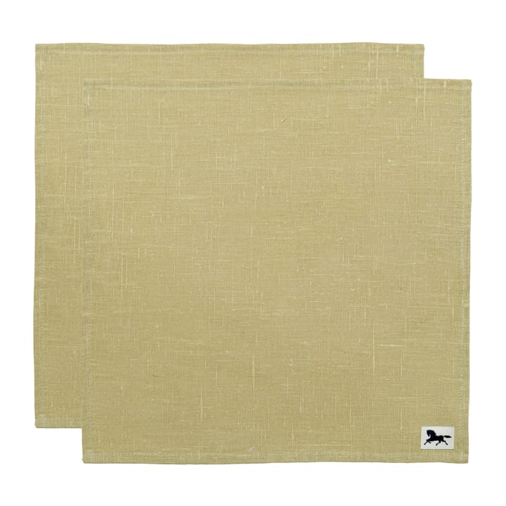 Serviette en lin 32x32 cm lot de 2 - Olive - Almedahls