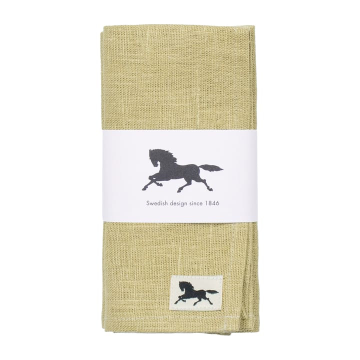 Serviette en lin 32x32 cm lot de 2, Olive Almedahls