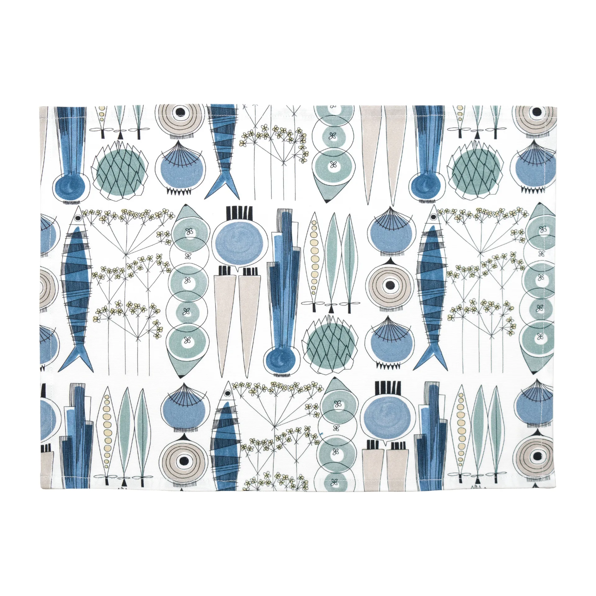 Set de table Picknick 34x45 cm, lot de 2, Bleu-beige Almedahls
