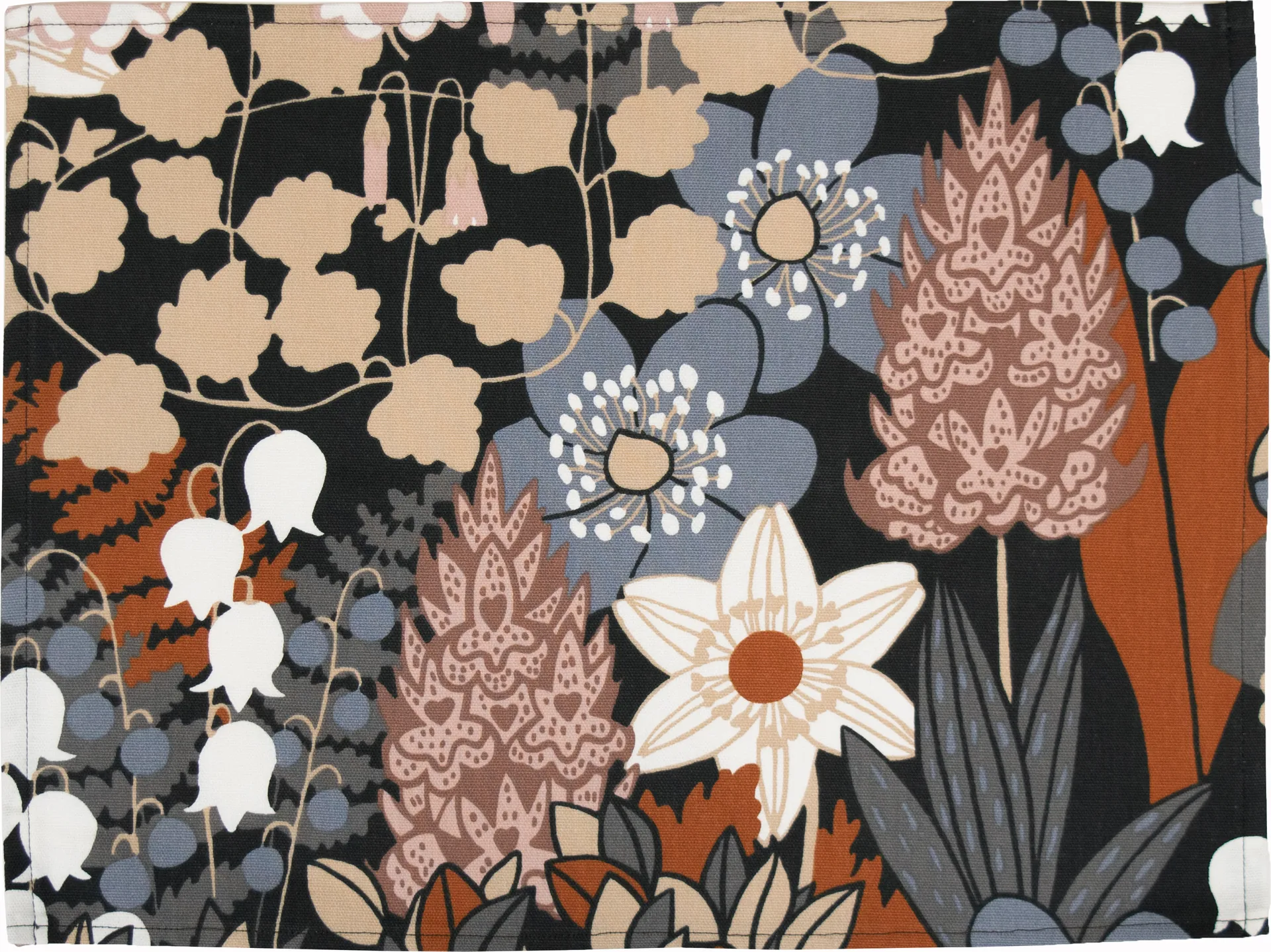 Set de table Skogen 34x45 cm, lot de 2, Bleu-marron Almedahls