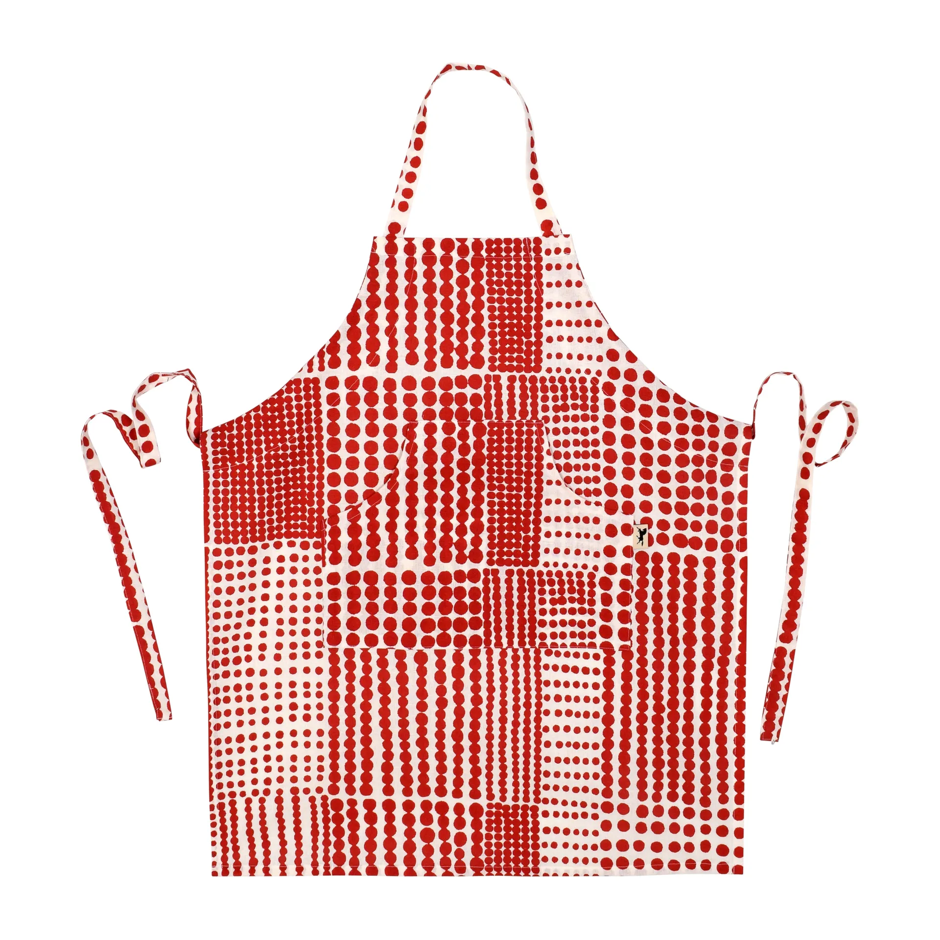 Tablier à pois, Rouge-blanc Almedahls