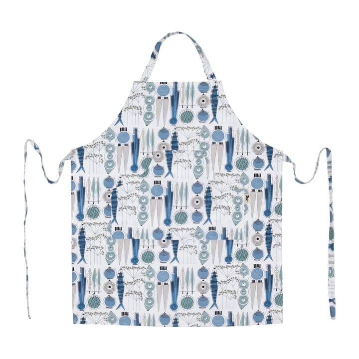 Tablier Picknick petit motif - Bleu-beige - Almedahls