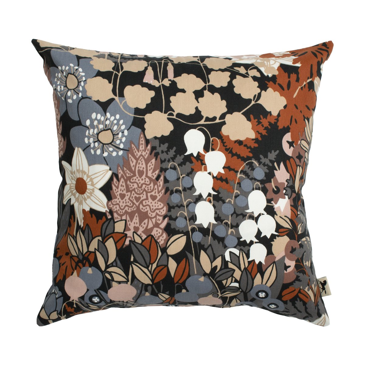 Almedahls Taie d'oreiller Skogen 47x47 cm Bleu-brun
