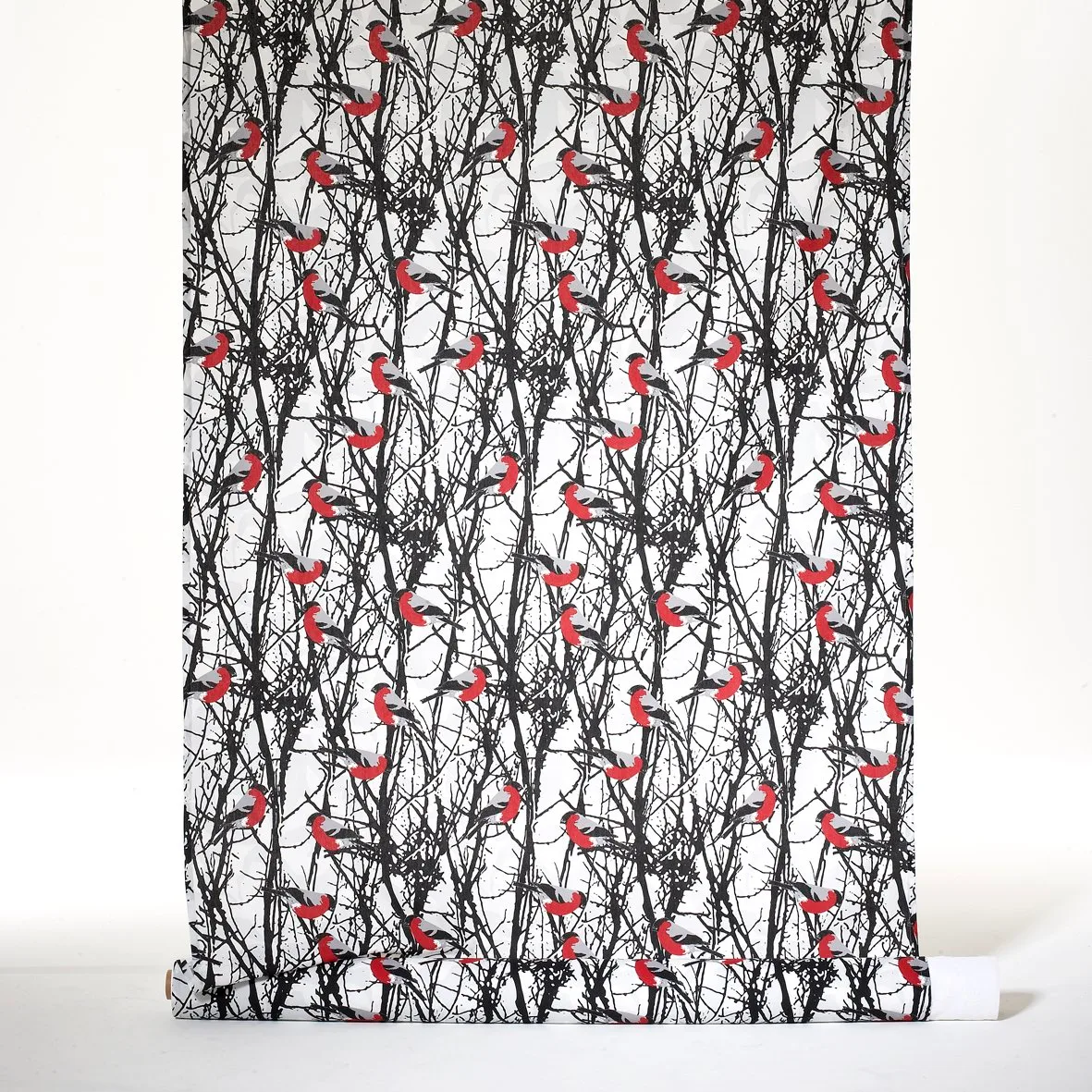 Tissu Domherrar, rouge Almedahls