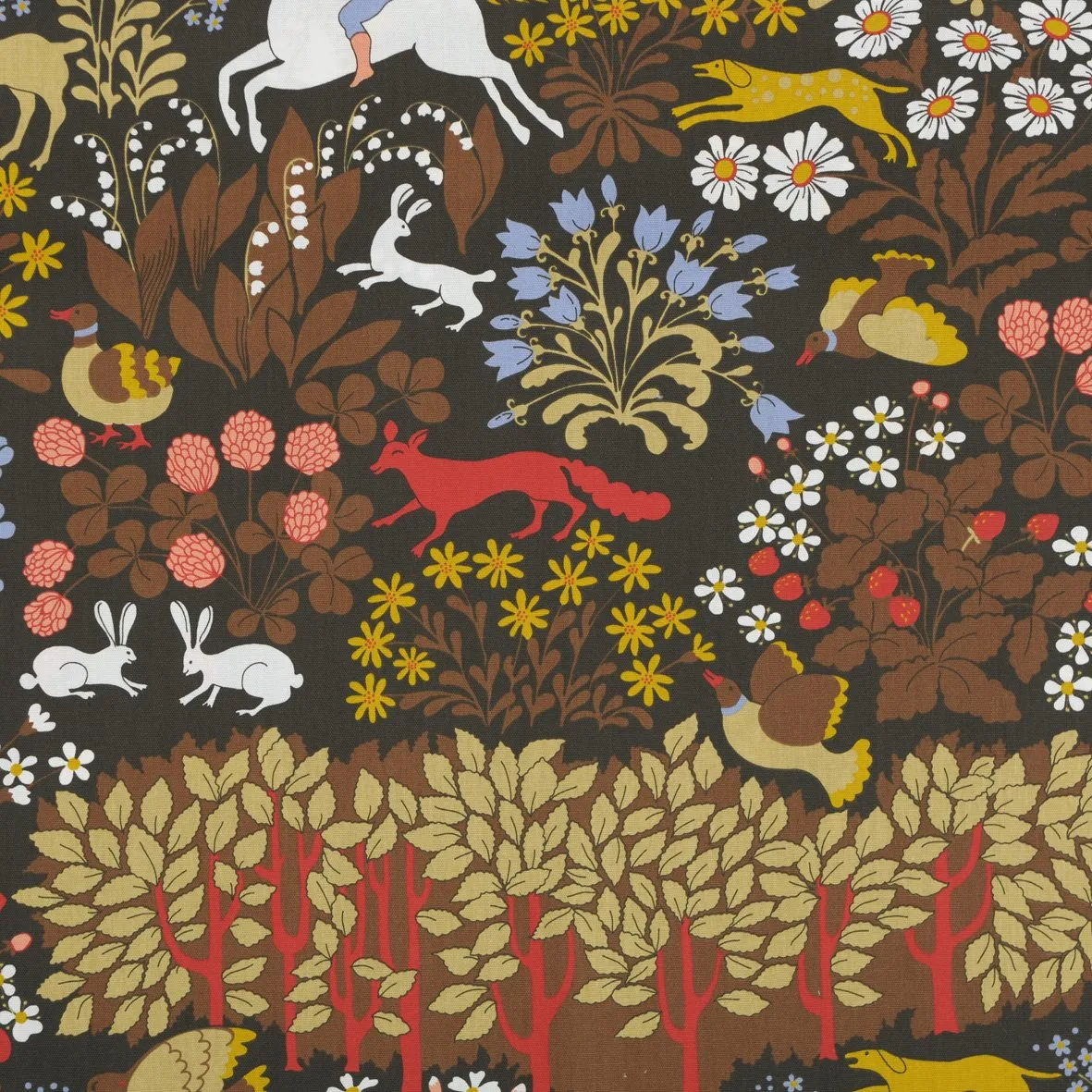 Tissu Jakten, marron Almedahls