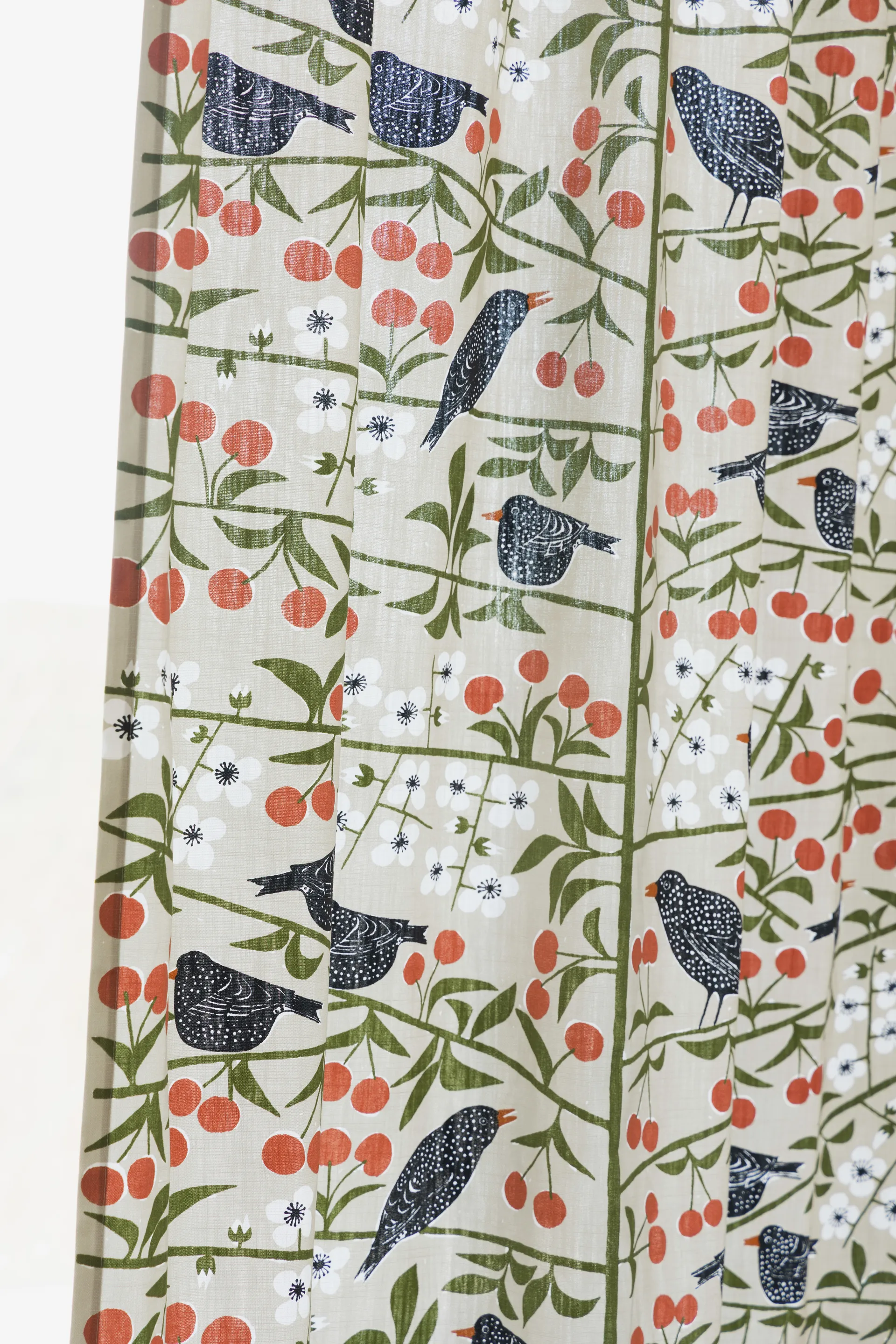 Tissu Körsbärsträdgården, Beige Almedahls