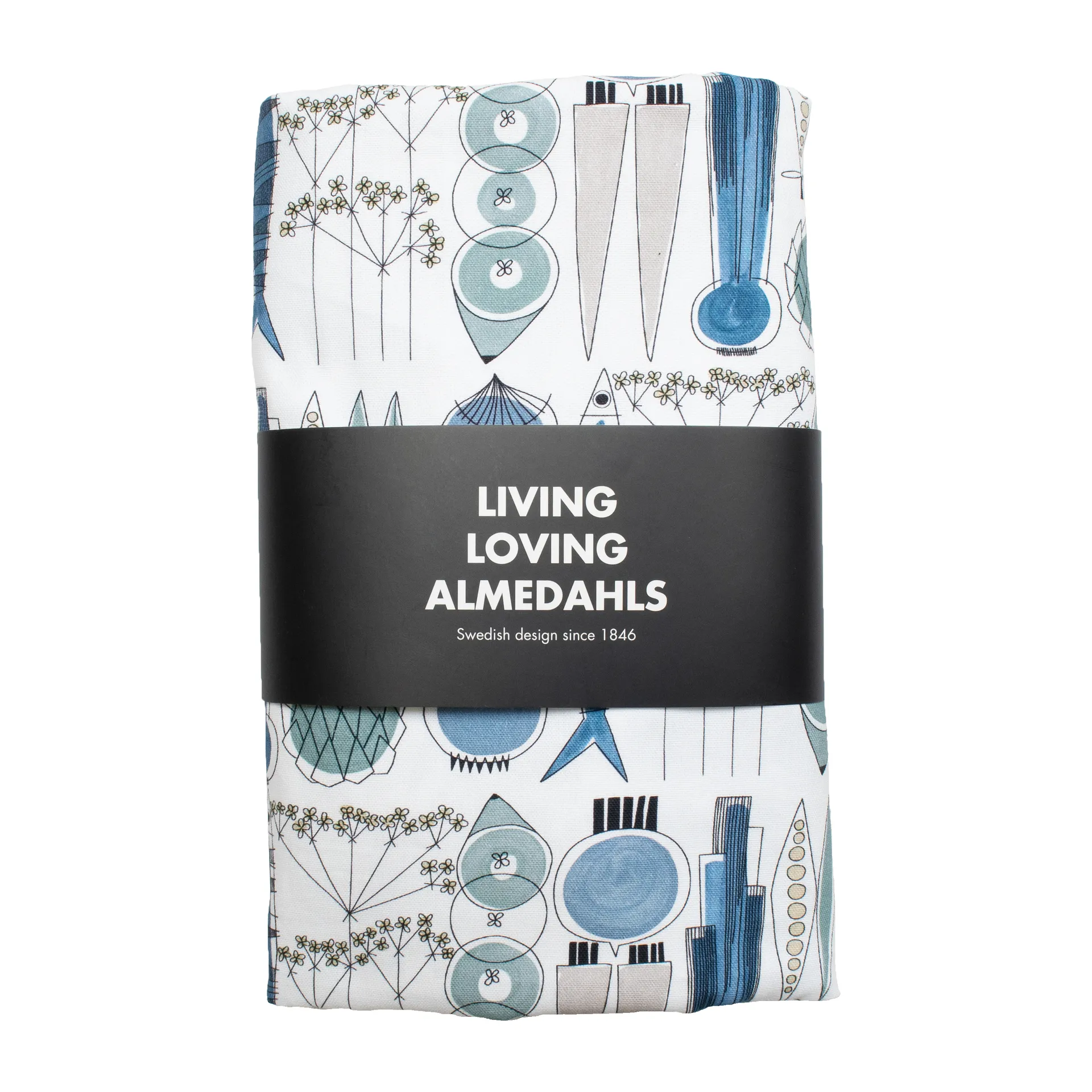 Toile cirée Picknick 145 x 220cm, Bleu-beige Almedahls