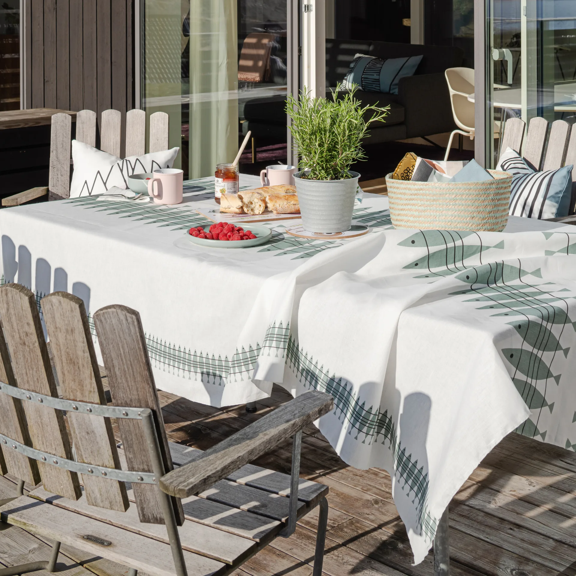 Toile cirée Sill 145x220 cm, Gris vert Almedahls