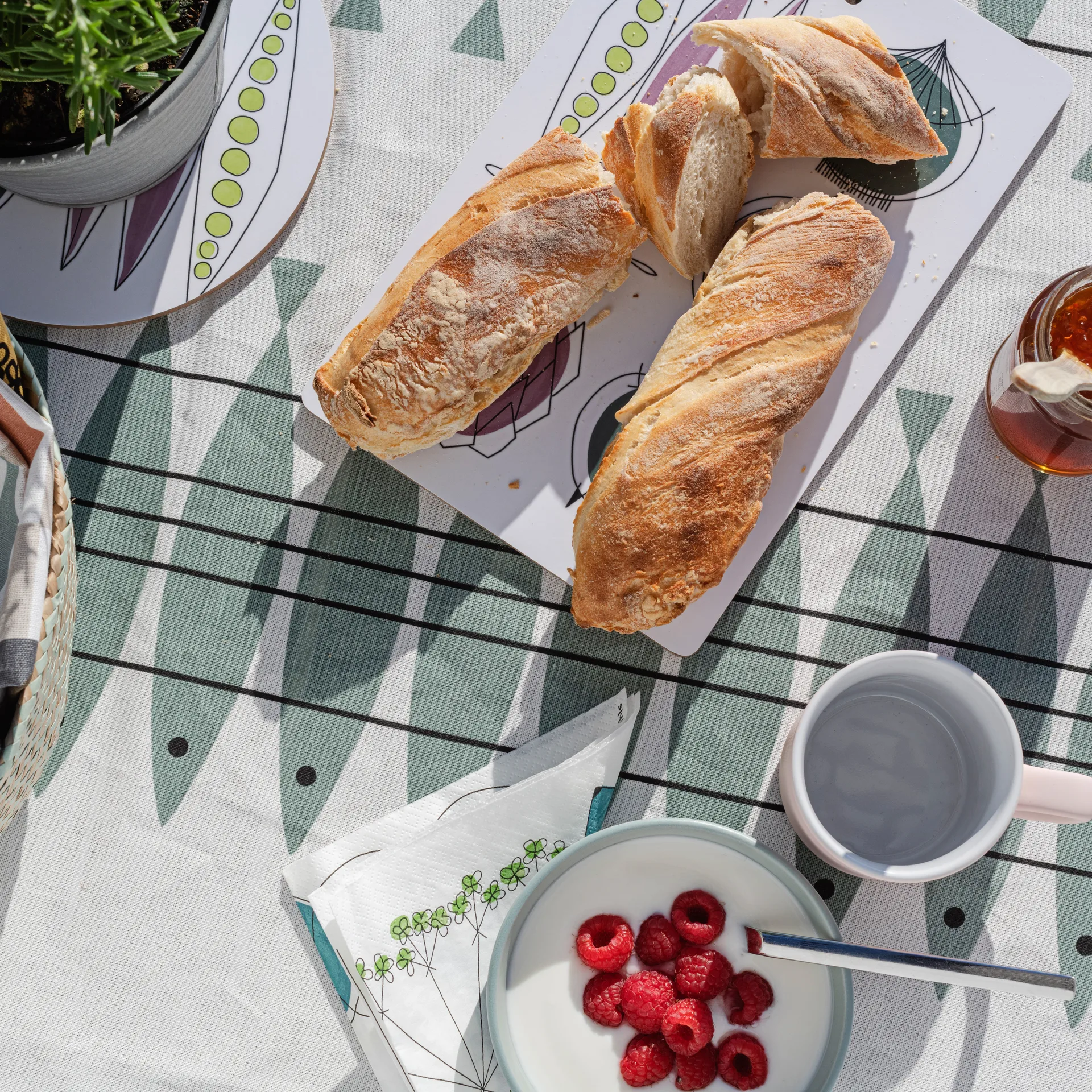 Toile cirée Sill 145x220 cm, Gris vert Almedahls