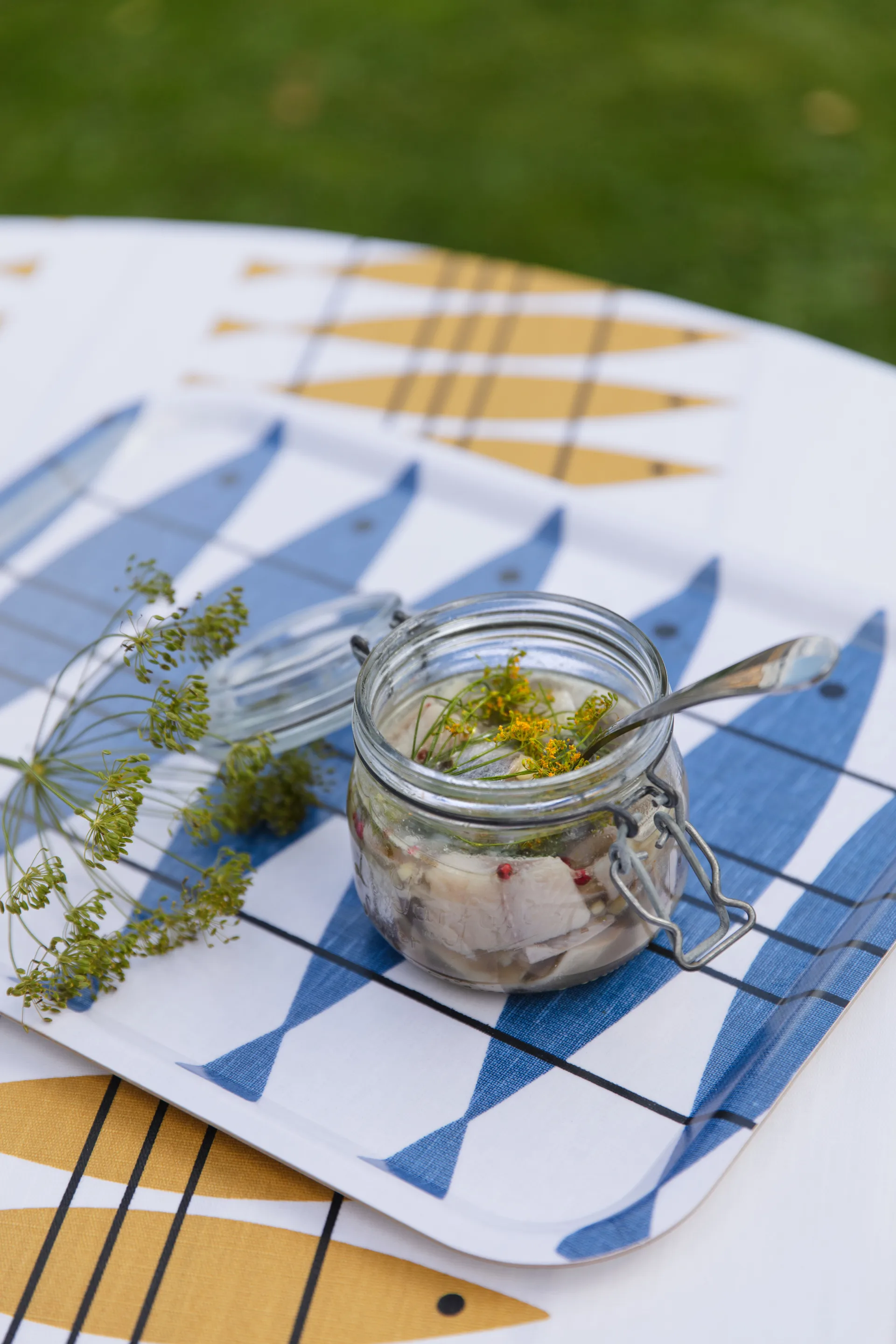 Toile cirée Sill au mètre, Ocre Almedahls