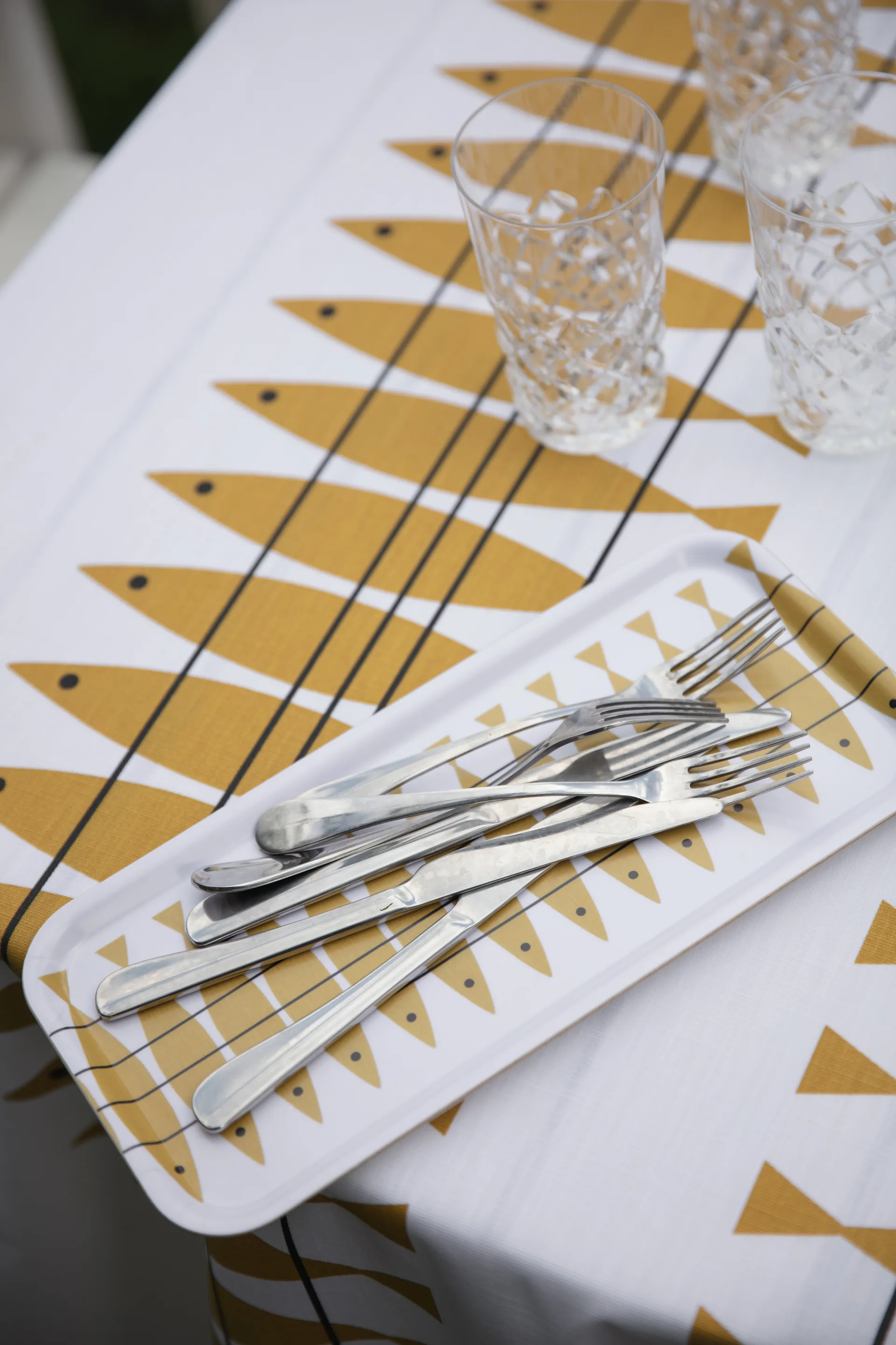 Toile cirée Sill au mètre, Ocre Almedahls