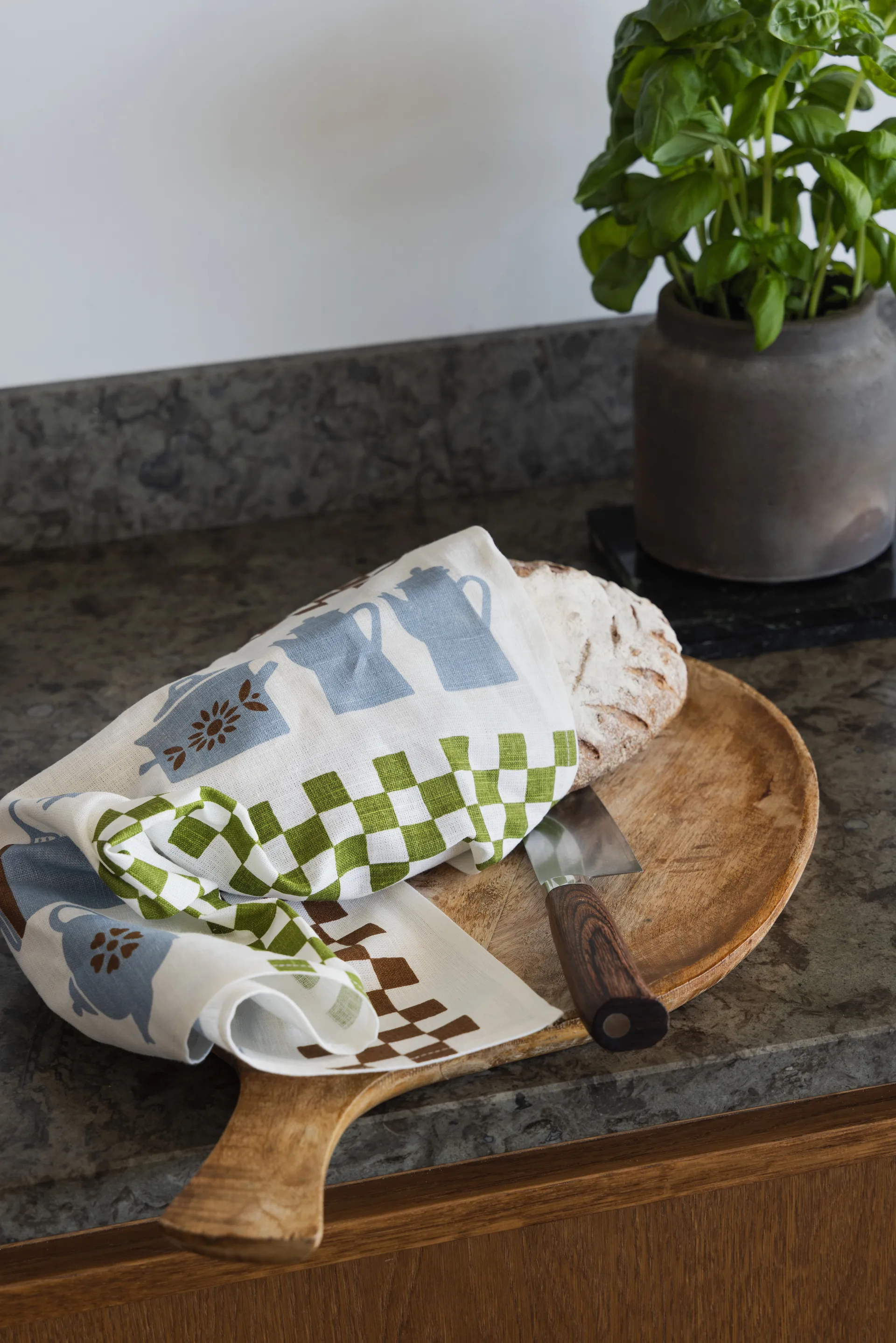 Torchon de cuisine Grytskåpet 47x70 cm, Multi-bleu-vert Almedahls