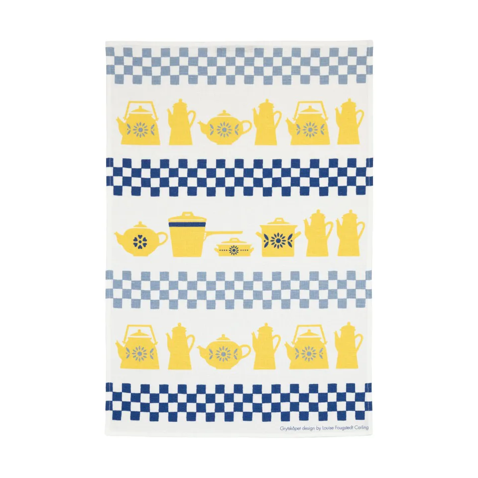 Torchon de cuisine Grytskåpet 47x70 cm, Multi-Jaune-Bleu Almedahls