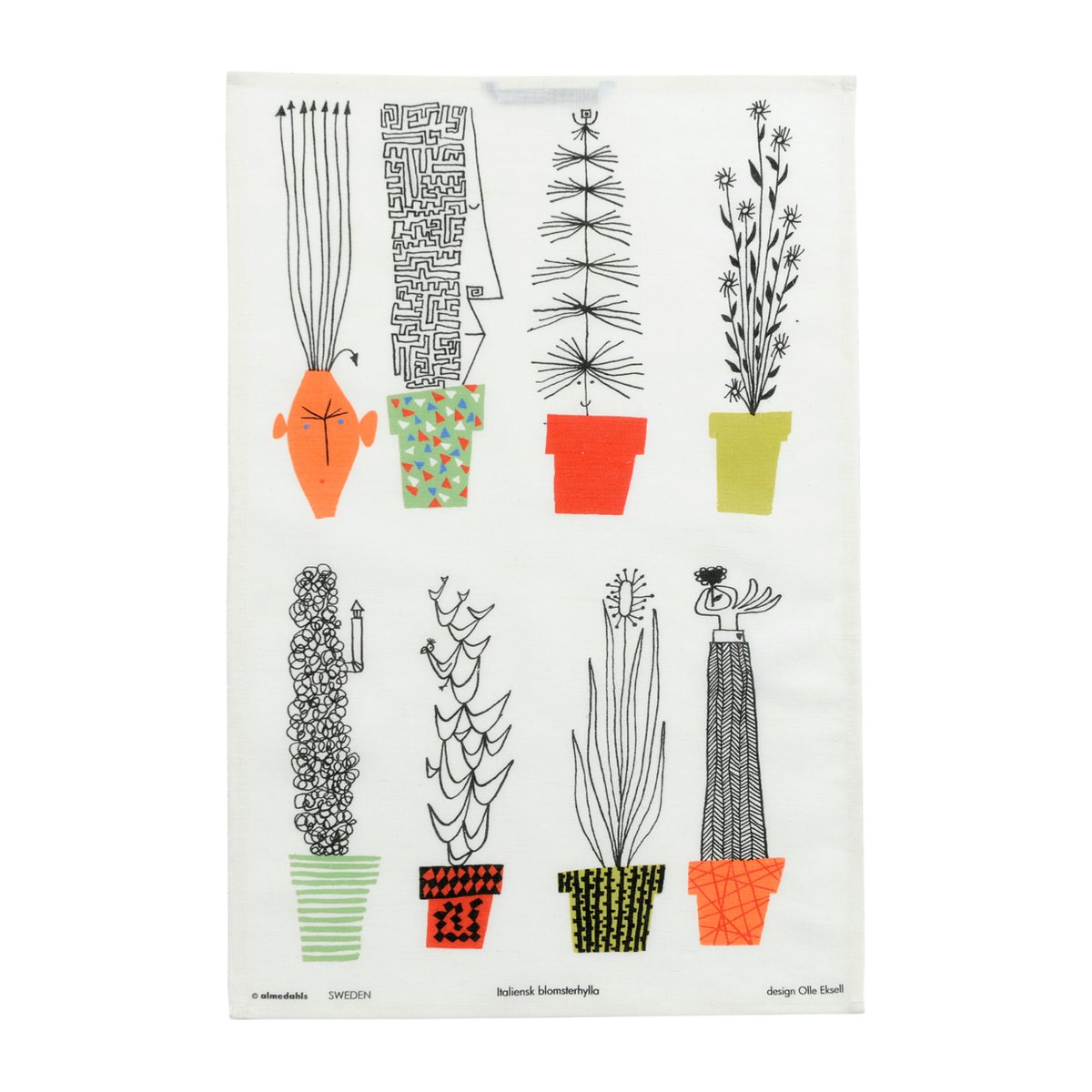 Almedahls Torchon étagère à fleurs italienne 47x70 cm Multi