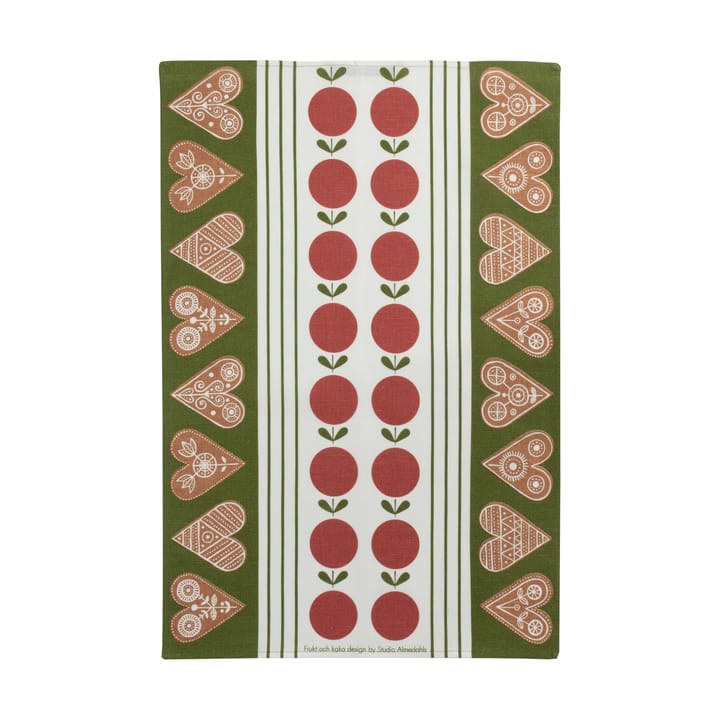 Torchon Frukt och Kaka 47x70 cm - Rouge-vert - Almedahls