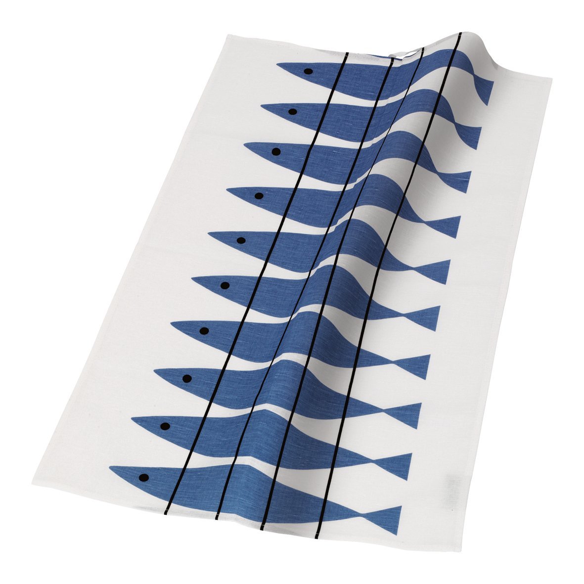 Almedahls Torchon Hareng blanc-bleu | Design Scandinave | Torchons | Bleu