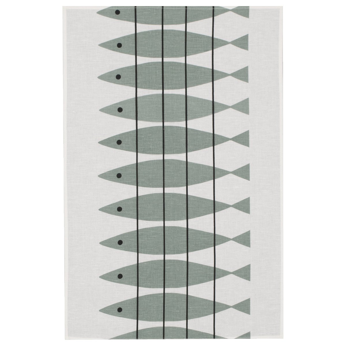 Almedahls Torchon Hareng Vert-gris | Design Scandinave | Torchons | Gris
