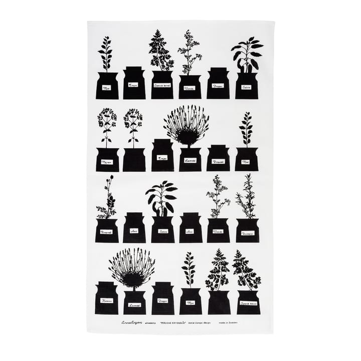 Torchon Persons Placard à épices black edition - 47x70 cm - Almedahls