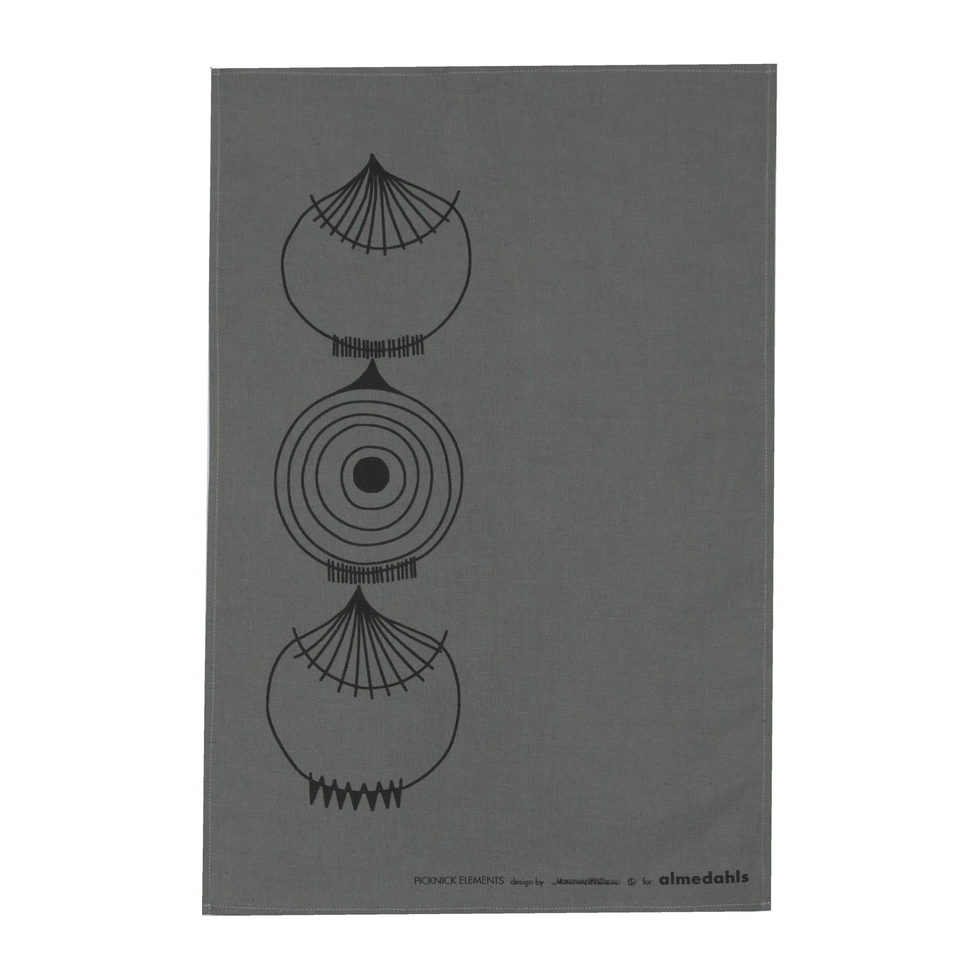 Torchon Picknick Elements 47x70 cm, Gris Almedahls