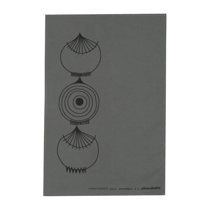 Torchon Picknick Elements 47x70 cm - Gris - Almedahls