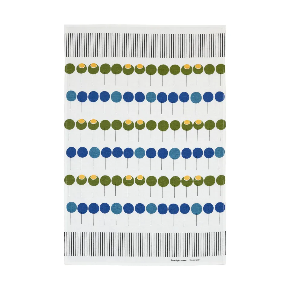 Torchon Pinnebär 47x70 cm, Bleu-vert Almedahls