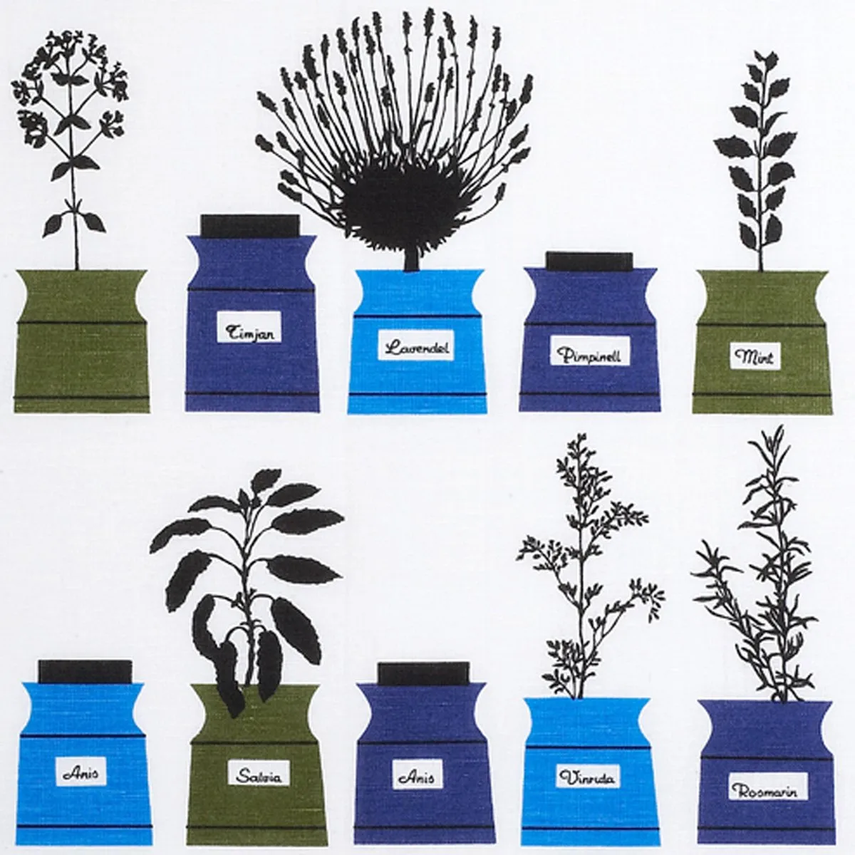 Torchon placard à épices Persons, bleu-vert Almedahls