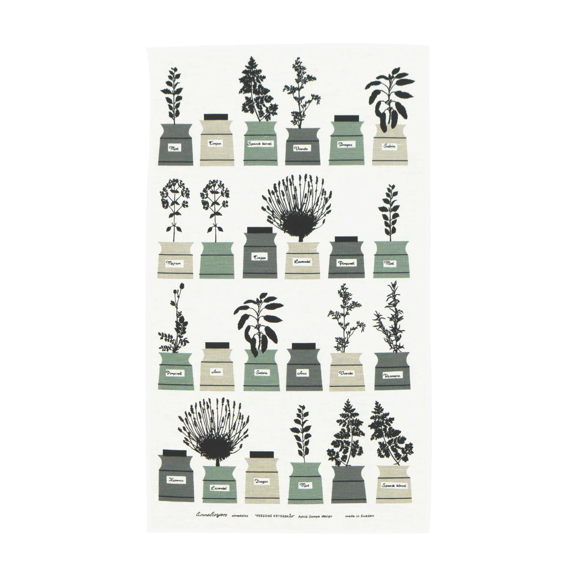 Torchon placard à épices Persons, Gris Almedahls