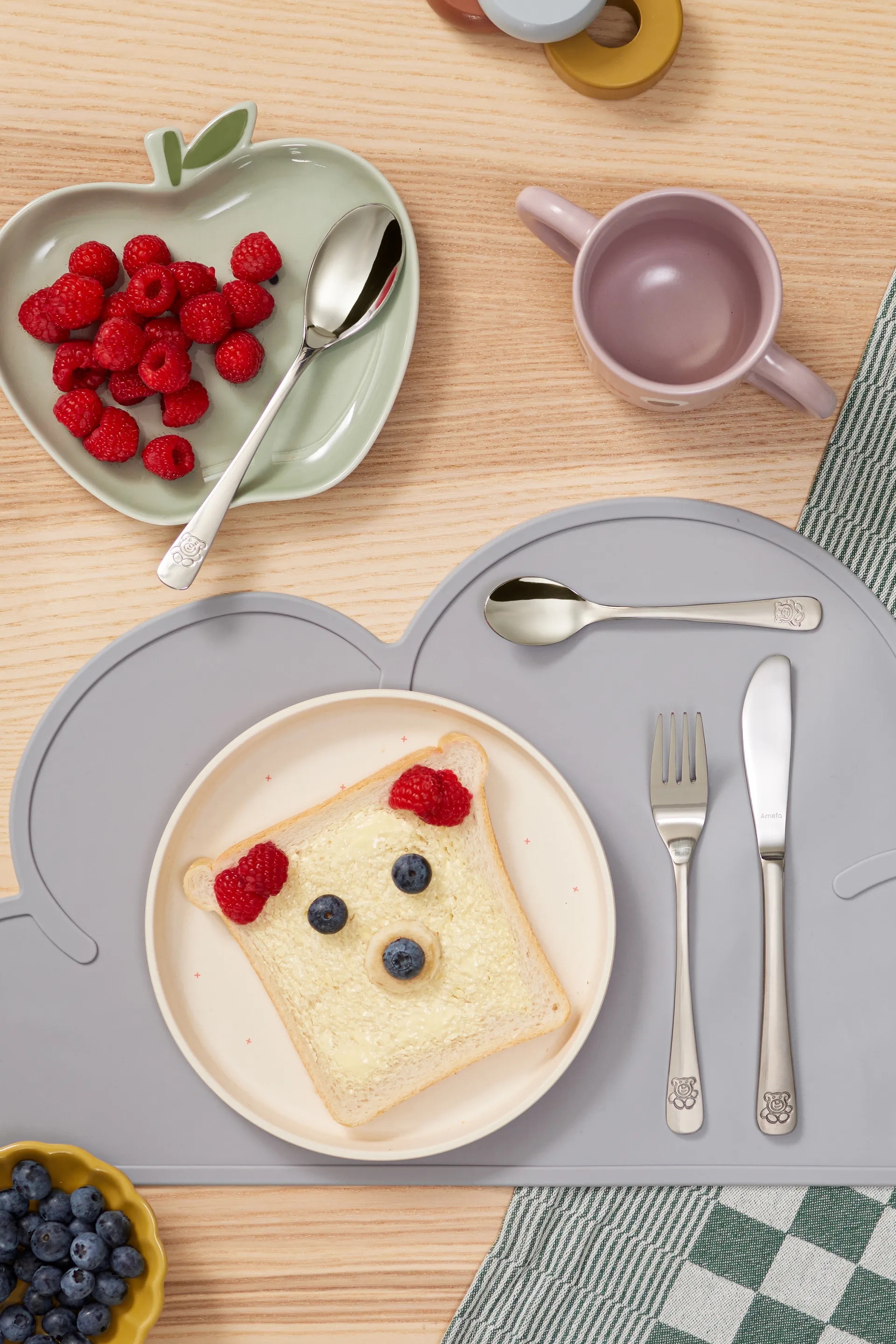 Couverts pour enfants Bear 3 pièces, Acier inoxydable Amefa