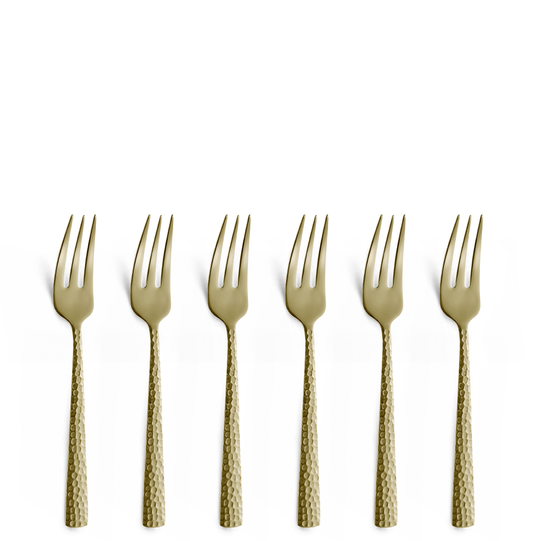 Amefa Fourchettes à gâteau Felicity 15,6 cm lot de 6 Champagne
