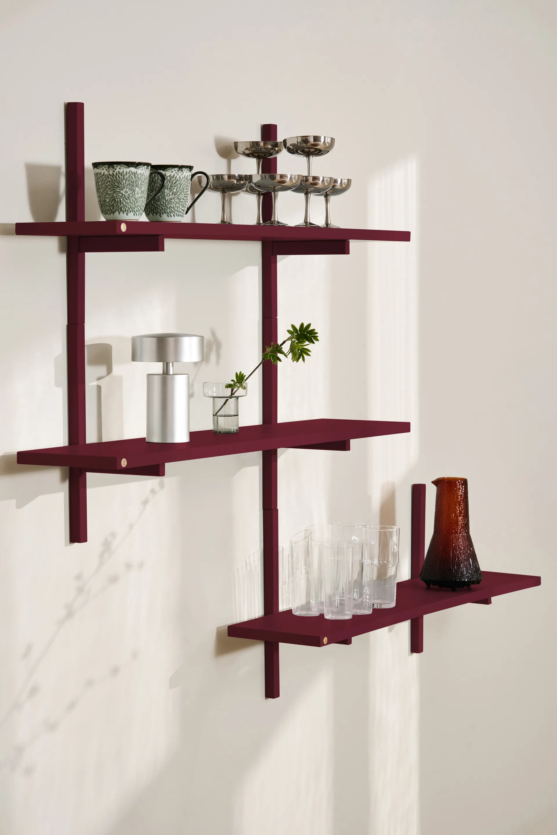 Étagère murale A-Light Shelf Special Edition, Wine red 90x21x35 cm Andersen Furniture