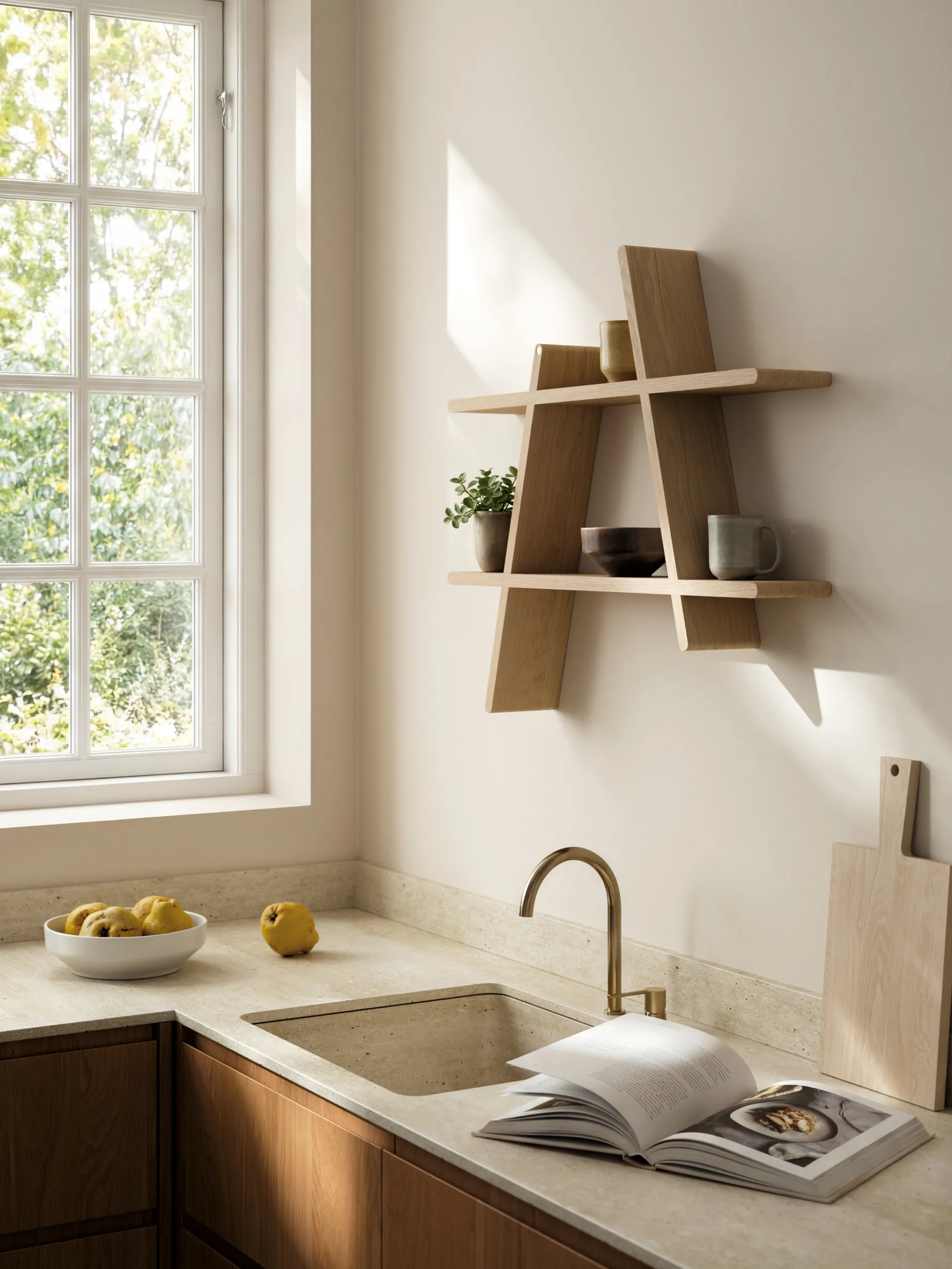 Étagère murale A-Shelf Large 78x12x67 cm, Oak Andersen Furniture