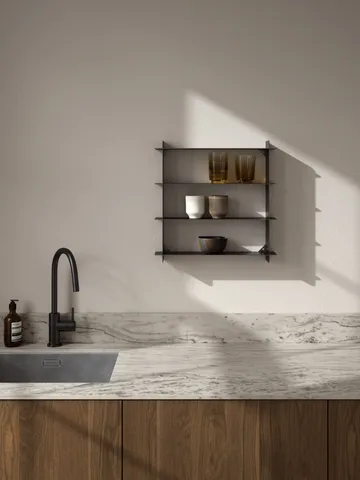 Étagère murale Division - Black steel, 45x45x10 cm - Andersen Furniture