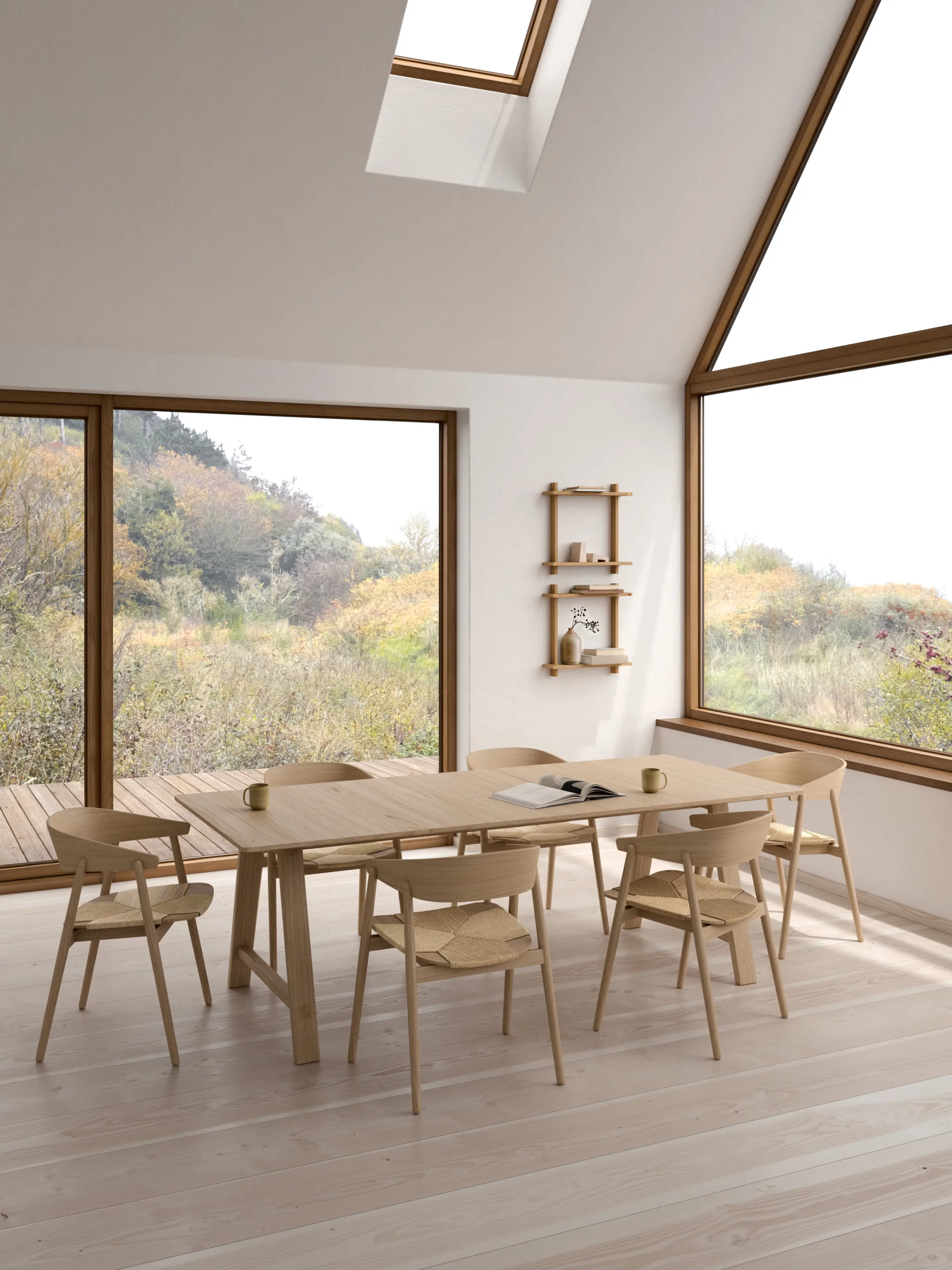 Étagère murale Treat double, Oiled Nature Oak, 50x12x50 cm Andersen Furniture