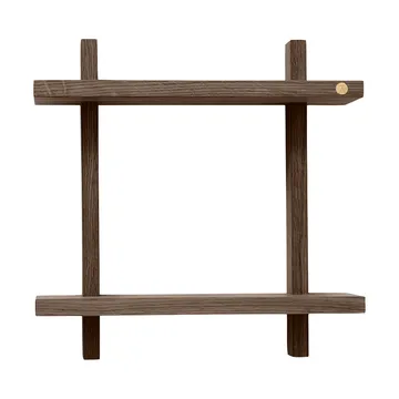 Étagère murale Treat double - Smoked Oiled Oak, 34x12x34 cm - Andersen Furniture