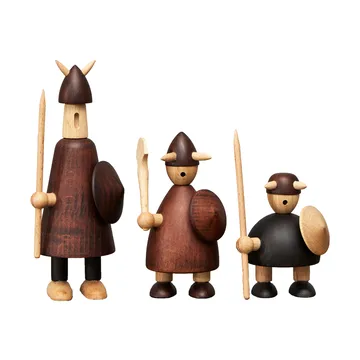 Figures en bois The vikings of Denmark 3 Pièces - Stained beech - Andersen Furniture