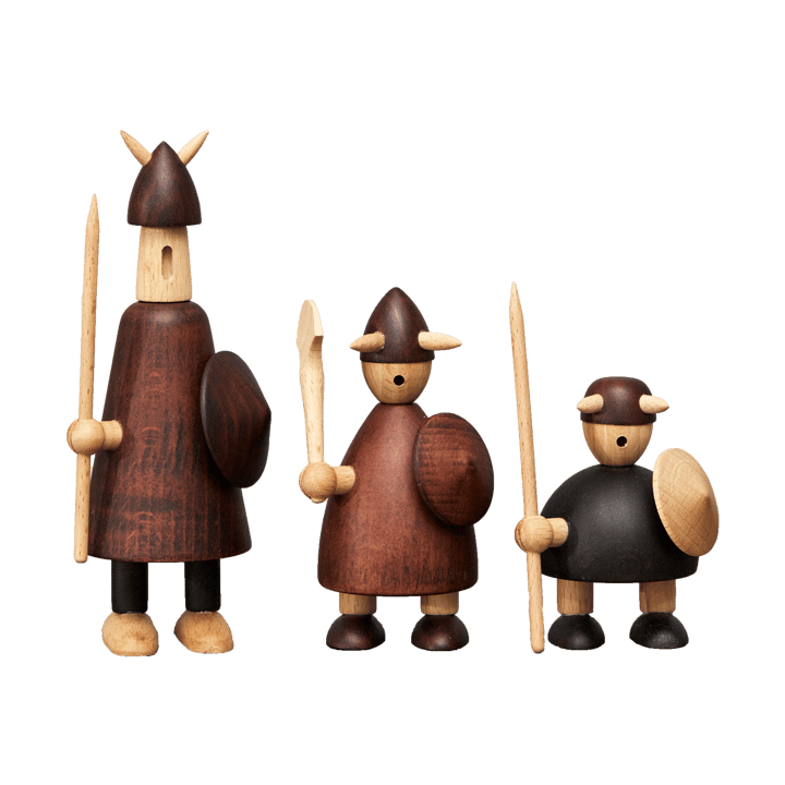 Figures en bois The vikings of Denmark 3 Pièces - Stained beech - Andersen Furniture