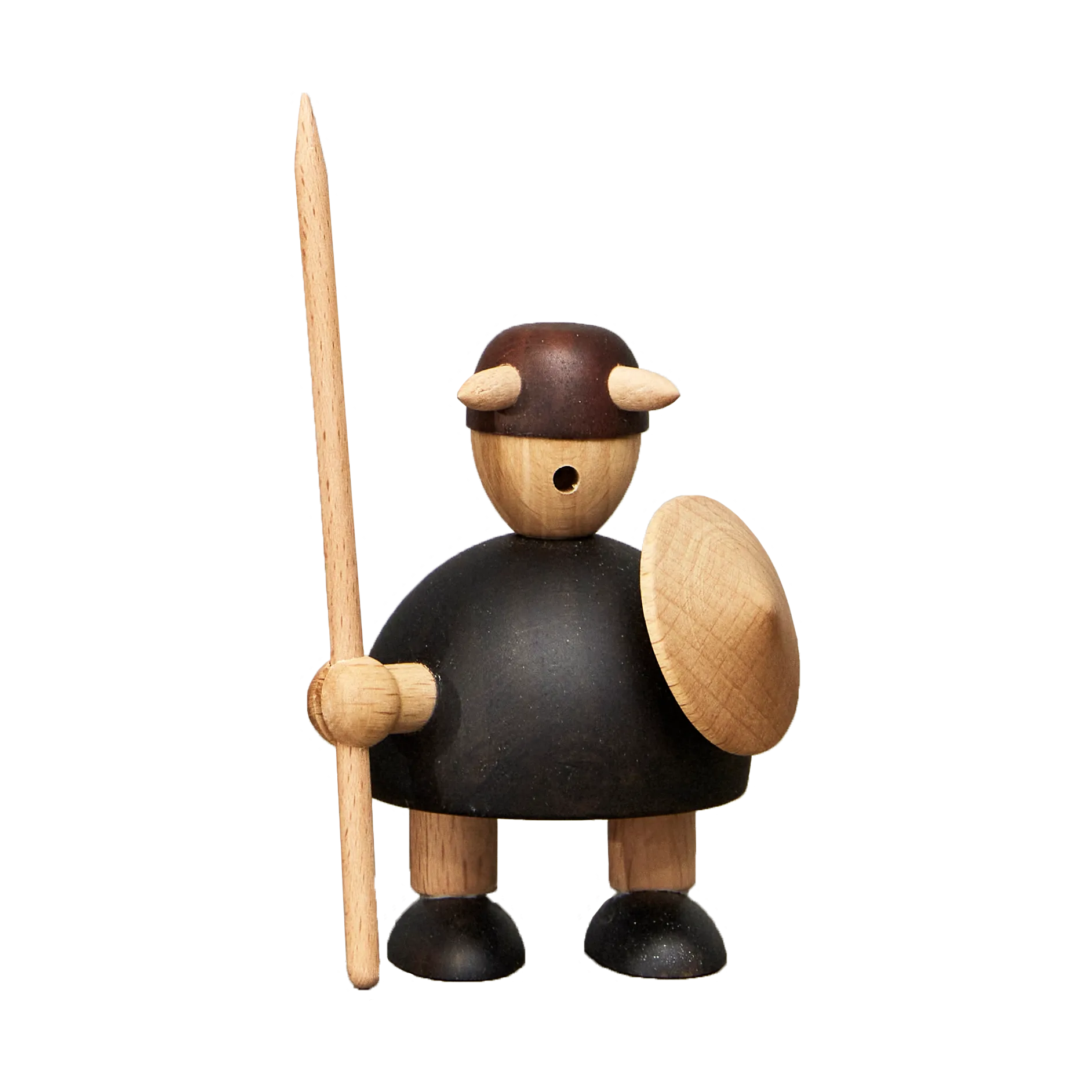 Figures en bois The vikings of Denmark Small, Stained beech Andersen Furniture