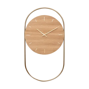 Horloge murale A-Wall 41x76 cm - Oak-brass - Andersen Furniture