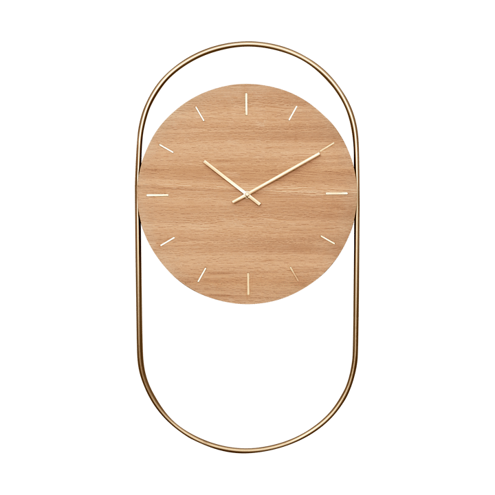 Horloge murale A-Wall 41x76 cm - Oak-brass - Andersen Furniture