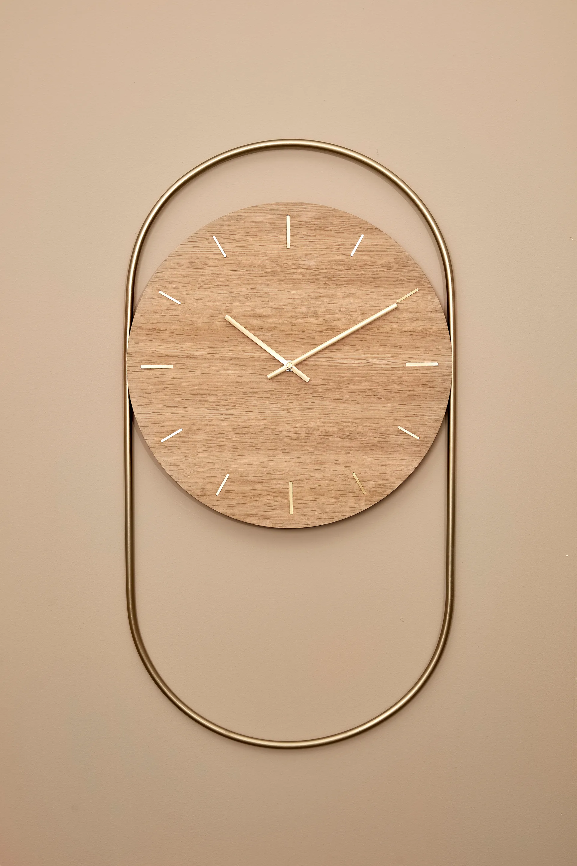 Horloge murale A-Wall 41x76 cm, Oak-brass Andersen Furniture